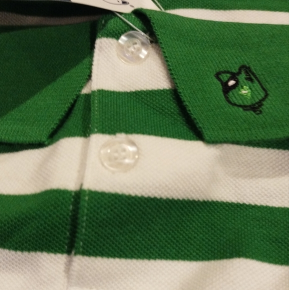 GREEN STRIPED POLO DOG SHIRT - Picture 5 of 6